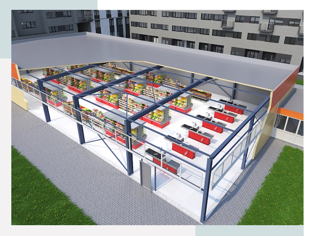 Строительство магазинов в Клинцы от 624 руб. за м²