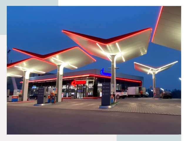 Навесы для АЗС в Клинцах