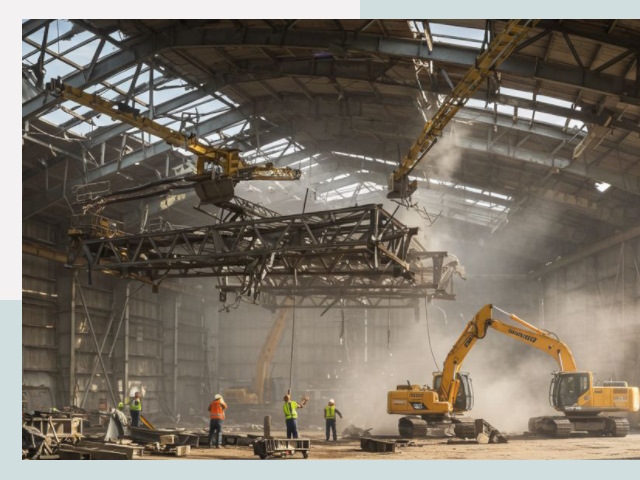 Демонтаж ангаров в Клинцах от 624 руб. за м²